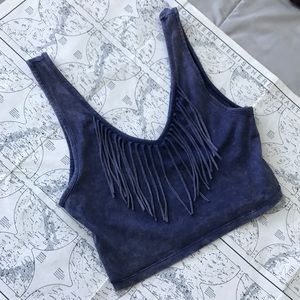 Boho Fringe Crop Tank